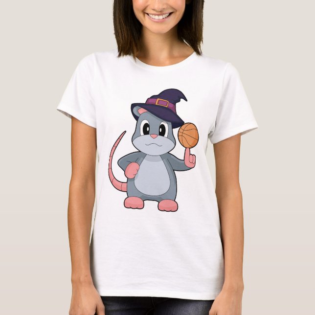 Mus Halloween Basket T Shirt (Framsida)