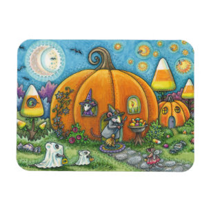 MUS HOUSE, TRICK ELLER TREATERS HALLOWEEN MAGNET