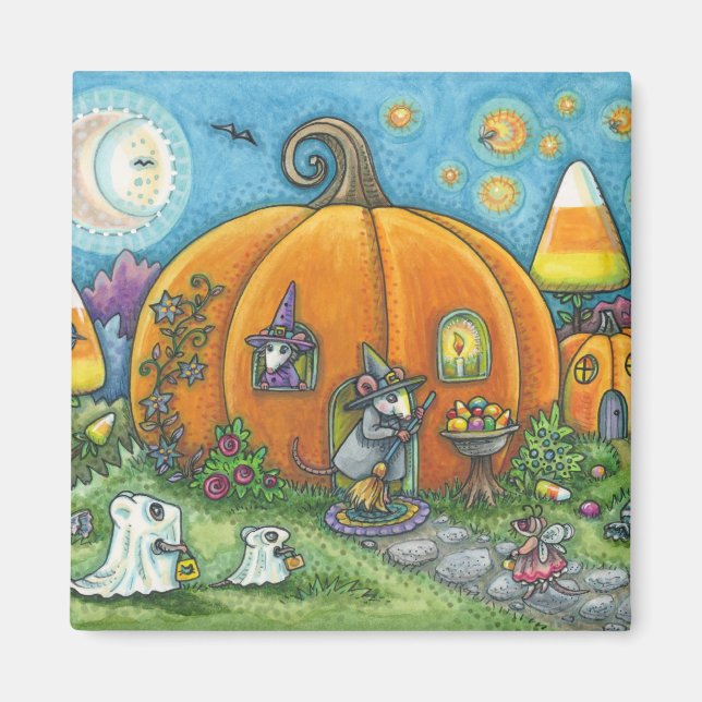 MUS HOUSE, TRICK ELLER TREATERS HALLOWEEN MAGNET S (Framsidan)