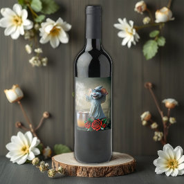 Mus i en nattgåva: Natten av Crazy Tunes. Vinflaska Etikett