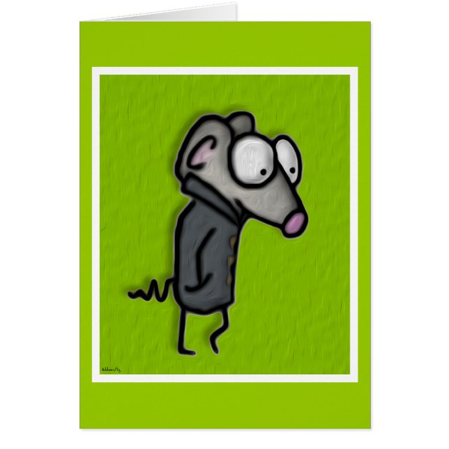 Mus i ett dike hälsningskort (Framsidan)