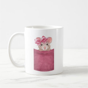 Mus i fickan. Rosa Kaffemugg