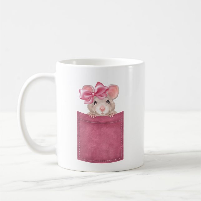 Mus i fickan. Rosa Kaffemugg (Vänster)
