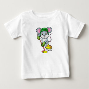 Mus i Ice hockey med Hockey stick T Shirt