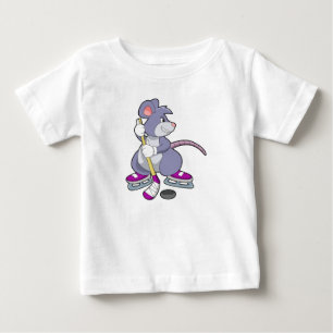 Mus i ishockey med ishockey-klubb t shirt
