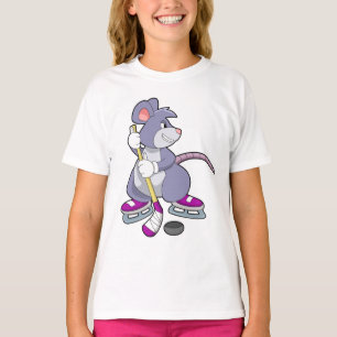Mus i ishockey med ishockey-klubb t shirt