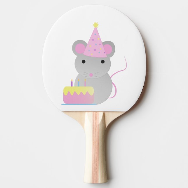 Mus i Party vid högtidlig födelsedag Pingisracket (Framsidan)