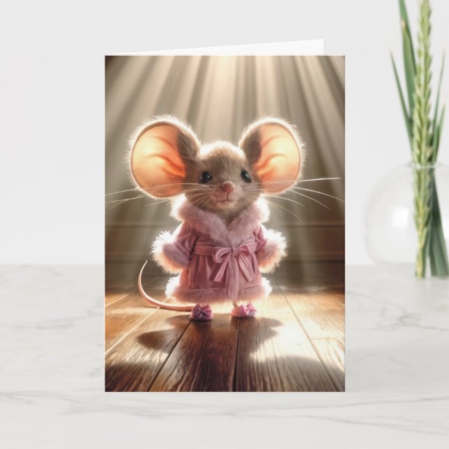 Mus i Rosa Robe Kort (Framsida)