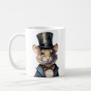 Mus i Top hat och Kostym Mugg