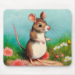 Mus in Flowers Mousepad Musmatta