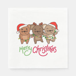 Mus, jul, vinter, djur, mus pappersservett