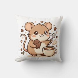 Mus Kawaii Kaffe Kastkudde Kudde