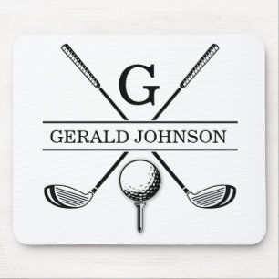 Mus-knappsats för golfdesign, monogram musmatta