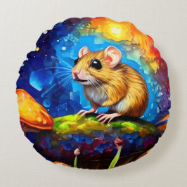 Mus-kuddar vid Cute Mosaic Rund Kudde