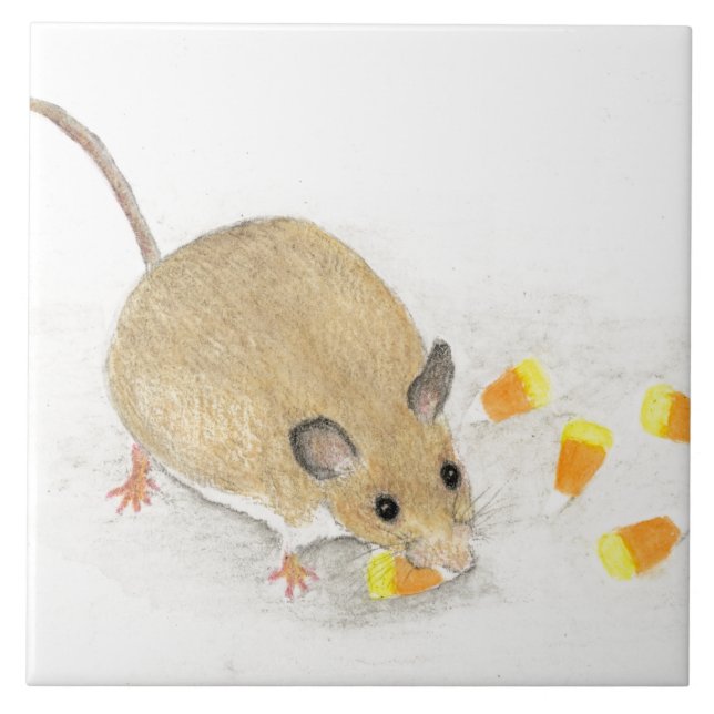 Mus med Candy corn Kakelplatta (Framsidan)
