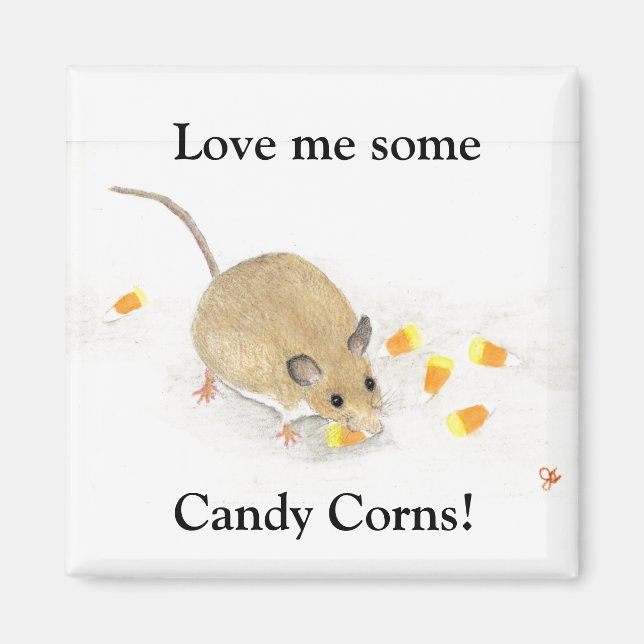 Mus med Candy corn Magnet (Framsidan)