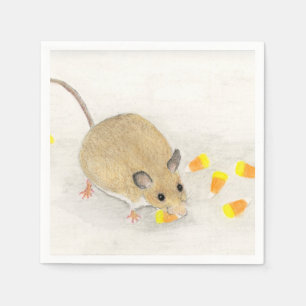 Mus med Candy corn Pappersservett