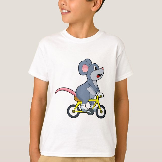 Mus med cykel t shirt (Framsida)