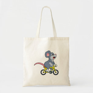 Mus med cykel tygkasse