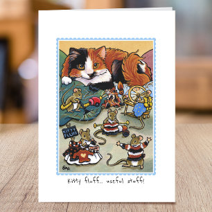 Mus med grooming av Kattunge-grooming, påsatt Kort