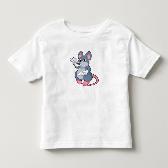 Mus med kaffekopp t shirt (Framsida)