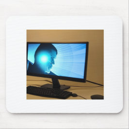 Mus med människa i datordesign musmatta