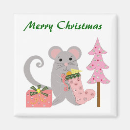 Mus med Rosa-lager Magnet