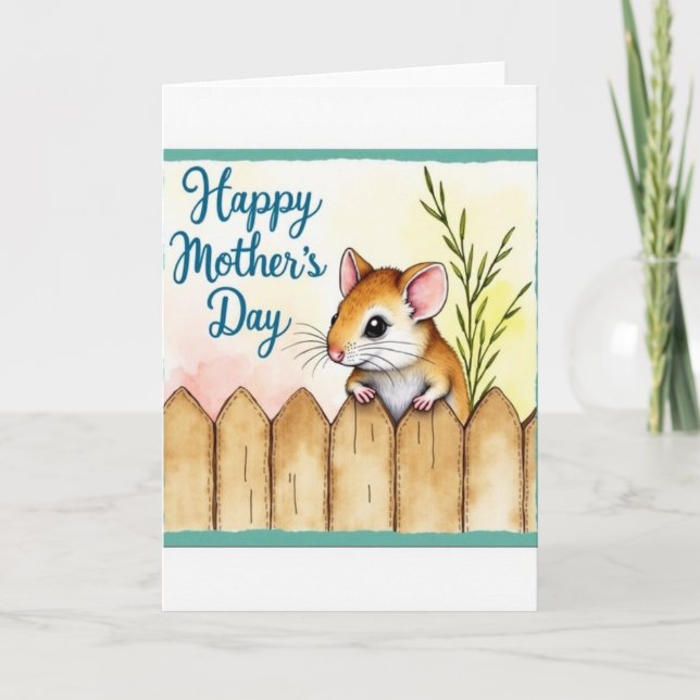 Mus Mors Dag Art Card Kort (Framsida)