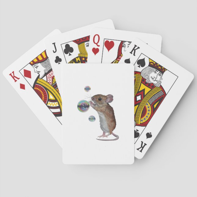 Mus och bubblor spelar kort casinokort (Baksidan)