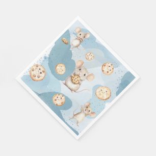 Mus- och cookie-Födelsedagsfest Napkins Pappersservett