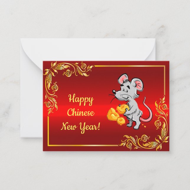 Mus och ost anteckningskort (Framsida)