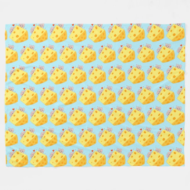 Mus och ost fleecefilt (Framsidan (Horisontell))