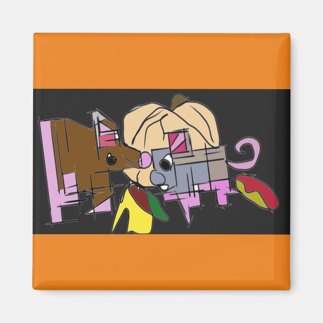 Mus och pumpa magnet (Framsidan)