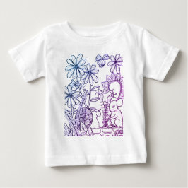 Mus och snigel med fantasinblommor t shirt