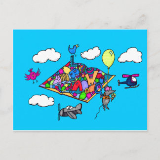 Mus på ett vykort för Äventyr