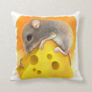 Mus på realistisk målning för ost kudde