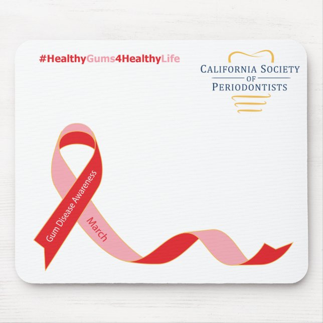 Mus Pad för att öka medvetenheten om tandsjukdomar Musmatta (Framsidan)