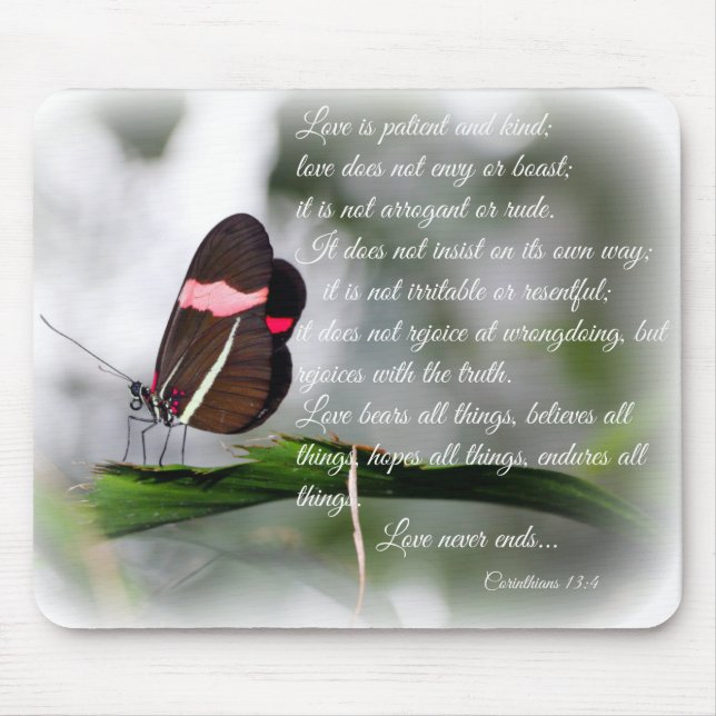Mus Pad/Kärlek är patient.. Musmatta (Framsidan)