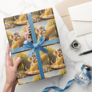 Mus som äter Maj på kolven Presentpapper