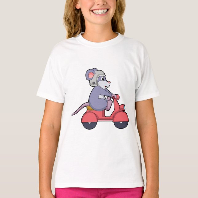 Mus som Biker med Scooter.PNG T Shirt (Framsida)