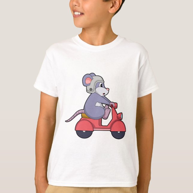 Mus som Biker med Scooter.PNG T Shirt (Framsida)