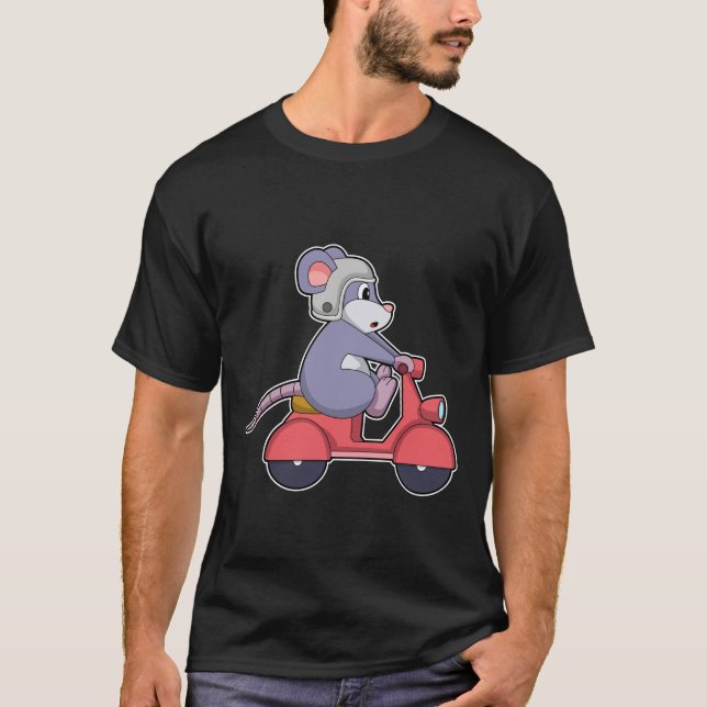 Mus som Biker med Scooter.PNG T Shirt (Framsida)