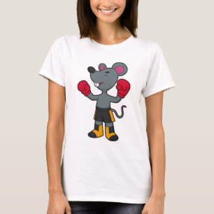 Mus som Boxer med Boxinghandskar T Shirt