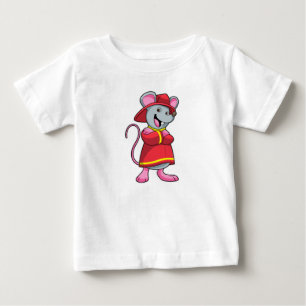 Mus som brandman med Helmet T Shirt