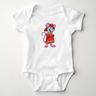 Mus som brandman med Helmet T Shirt