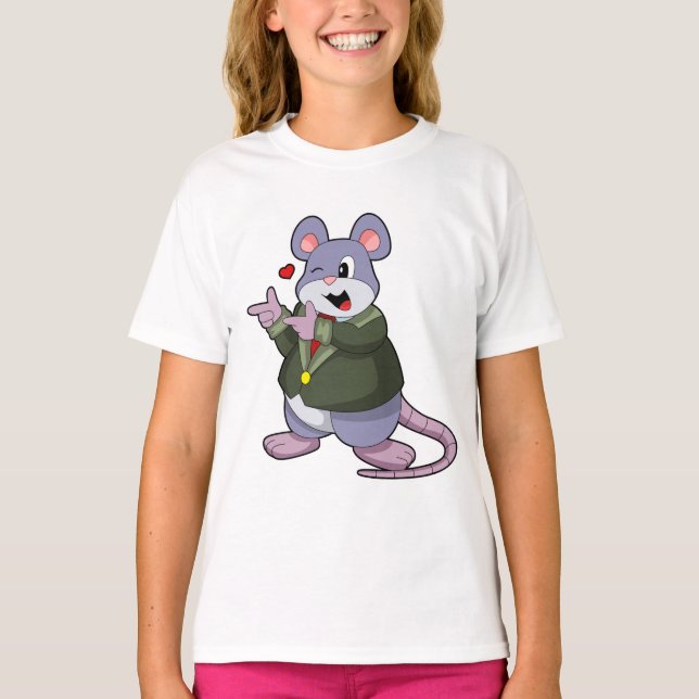 Mus som brudgum med kostym t shirt (Framsida)