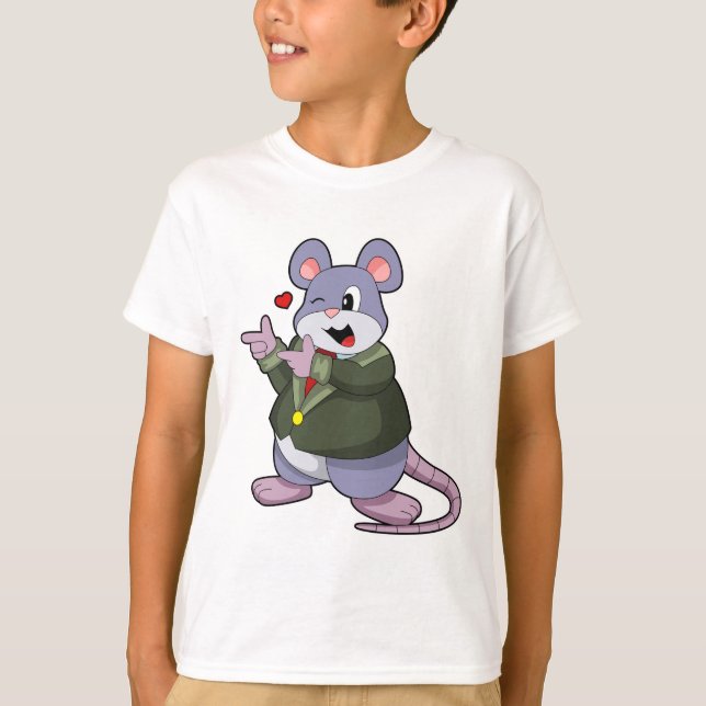 Mus som brudgum med kostym t shirt (Framsida)