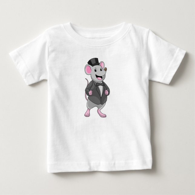 Mus som brudgumme med band t shirt (Framsida)