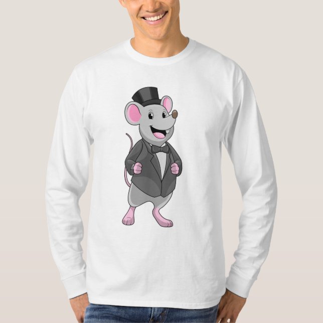 Mus som brudgumme med band t shirt (Framsida)