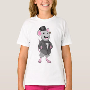 Mus som brudgumme med band t shirt